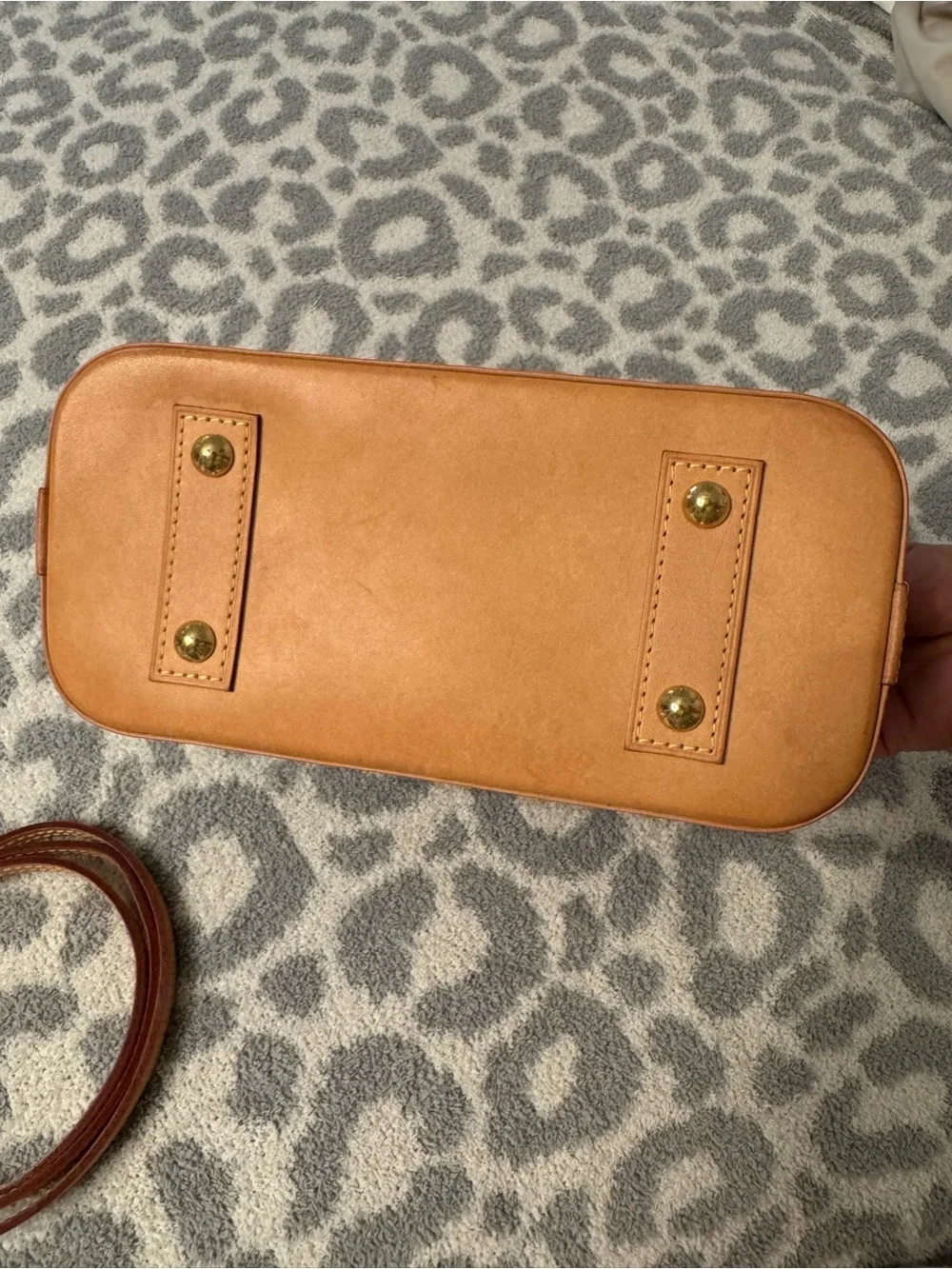 LOUIS VUITTON Brown Monogram Alma BB Top Handle Crossbody Bag